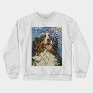 Bernese Mountain Dog Fine Art Painting Crewneck Sweatshirt